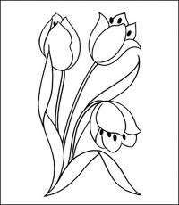 Раскраска тюльпаны 