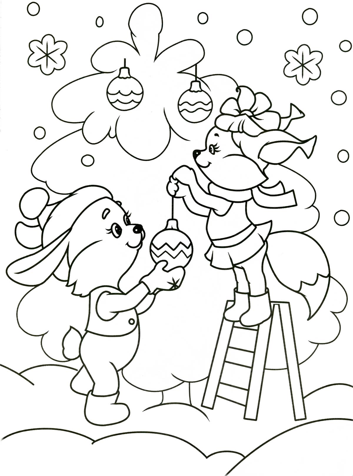Набор для декорирования Bondibon Новогодняя елочка-раскраска с игрушками