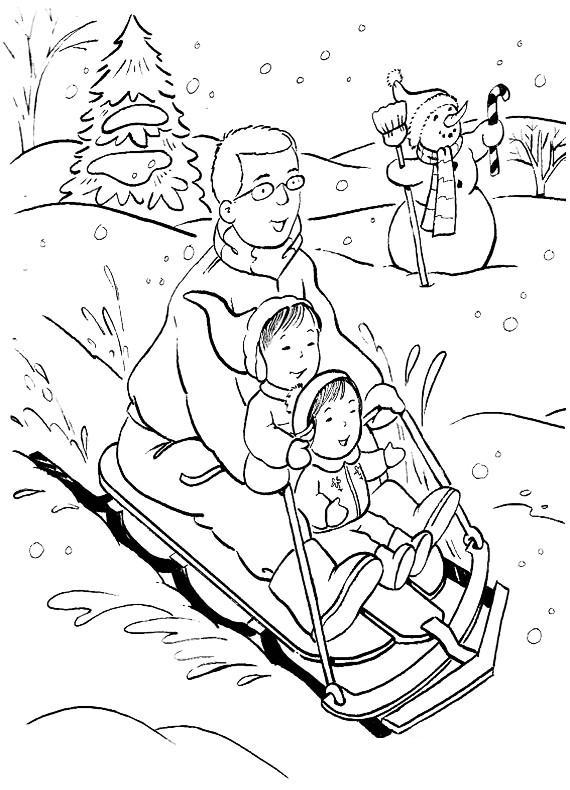 Раскраски зима 